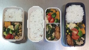 豚肉とほうれん草の炒め物弁当