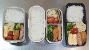 家族3人分のお弁当