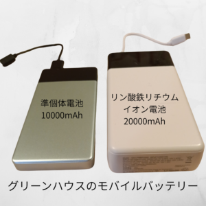 グリーンハウスのモバイルバッテリー