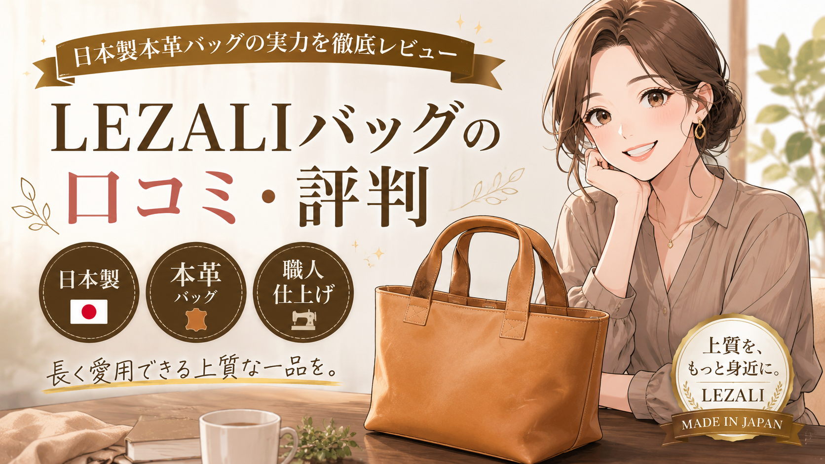【LEZALIバッグの口コミ・評判】日本製本革バッグの実力を徹底レビュー