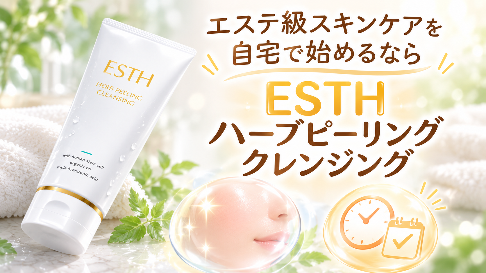エステ級スキンケアを自宅で始めるなら「ESTH ハーブピーリングクレンジング」がおすすめ