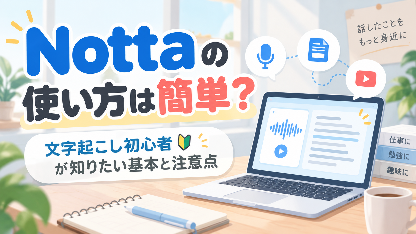 Nottaの使い方は簡単？文字起こし初心者が知りたい基本と注意点